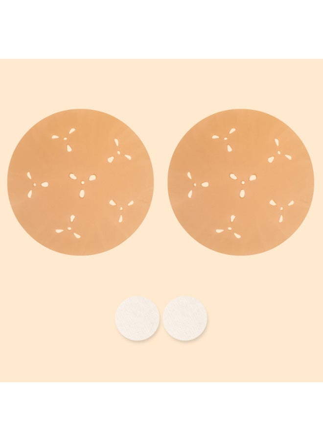 Breathable Solid Silicone Breast Sticker Invisible Anti-p Breast Sticker Women's Ultra-thin Wedding Dress Backless Sling Anti-missing Areola Sticker