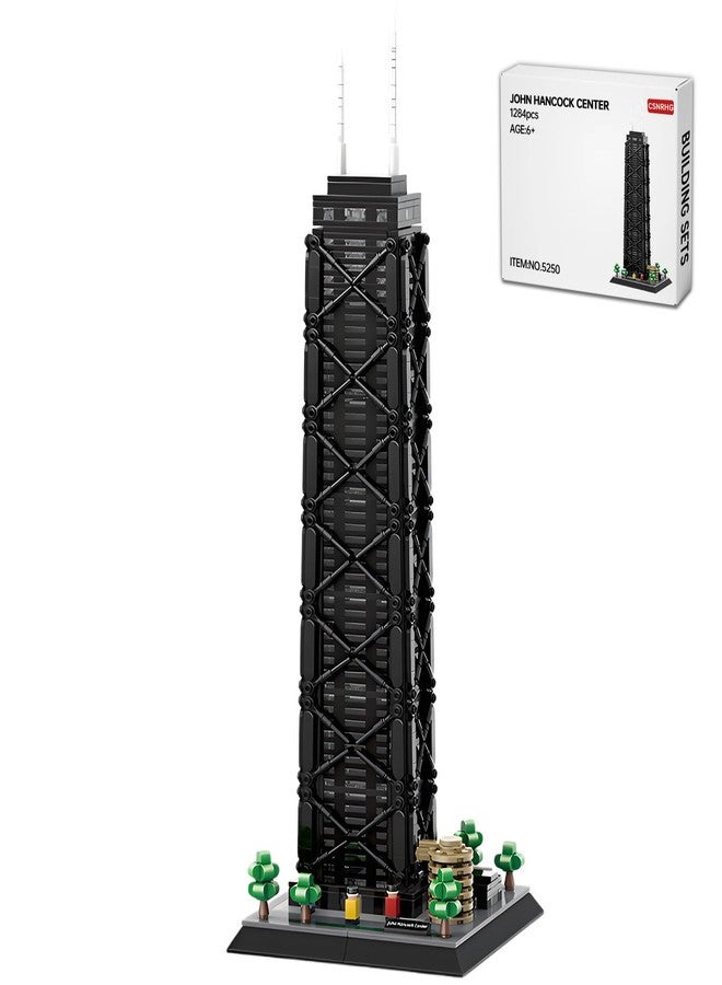 CSNRHG John Hancock Center Chicago Architecture Model Building Blocks Sets The Office Landmarks Skyline Set Toys Collection for Kids Adults 1284Pcs - Image 1