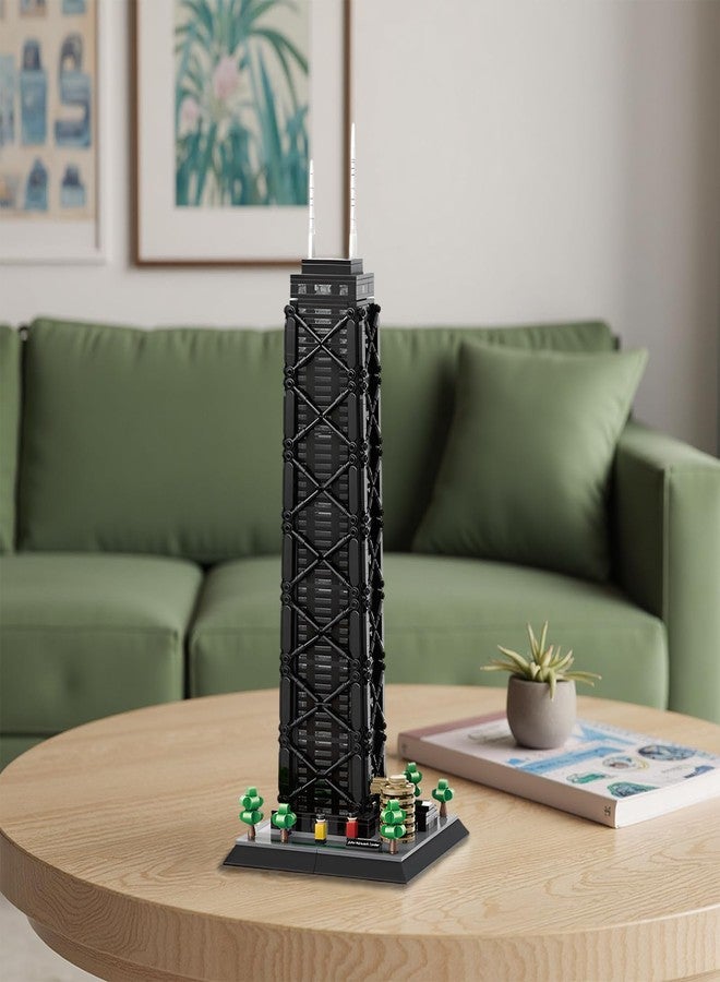 CSNRHG John Hancock Center Chicago Architecture Model Building Blocks Sets The Office Landmarks Skyline Set Toys Collection for Kids Adults 1284Pcs - Image 5