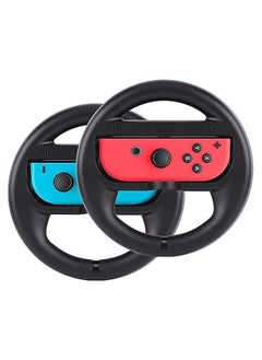 Wisfunlly 2 Pack Grip Kit Compatible with Nintendo Switch Joy-Con Controllers, Ergonomic Hand Grip Controller Handle Compatible with Nintendo Switch/Switch OLED Racing Steering Wheel Comfort Handle