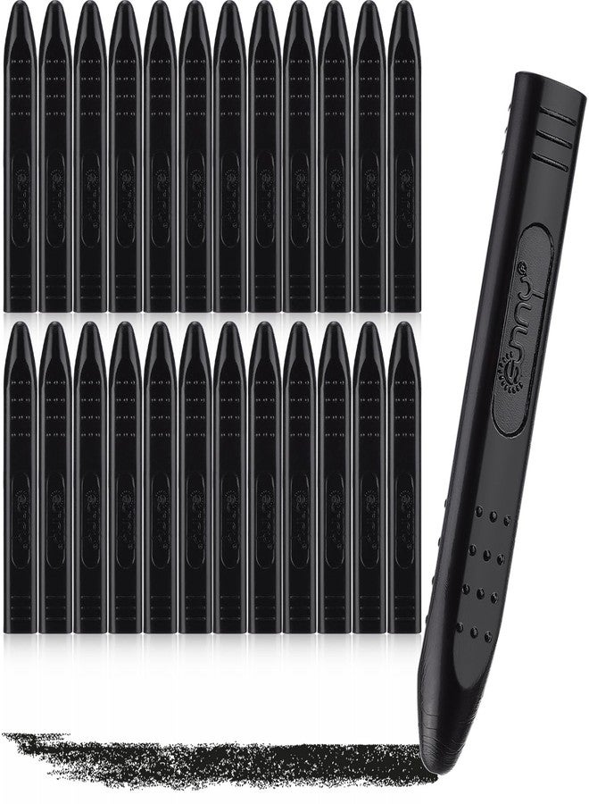 Fuyoooo 24 Pcs Black Jumbo Crayons Bulk Single Color Giant Crayons, Non-toxic, Washable, Unbreakable, No Mess, Easy-grip for Safe Coloring Gifts Arts and Crafts Essentials - Image 1