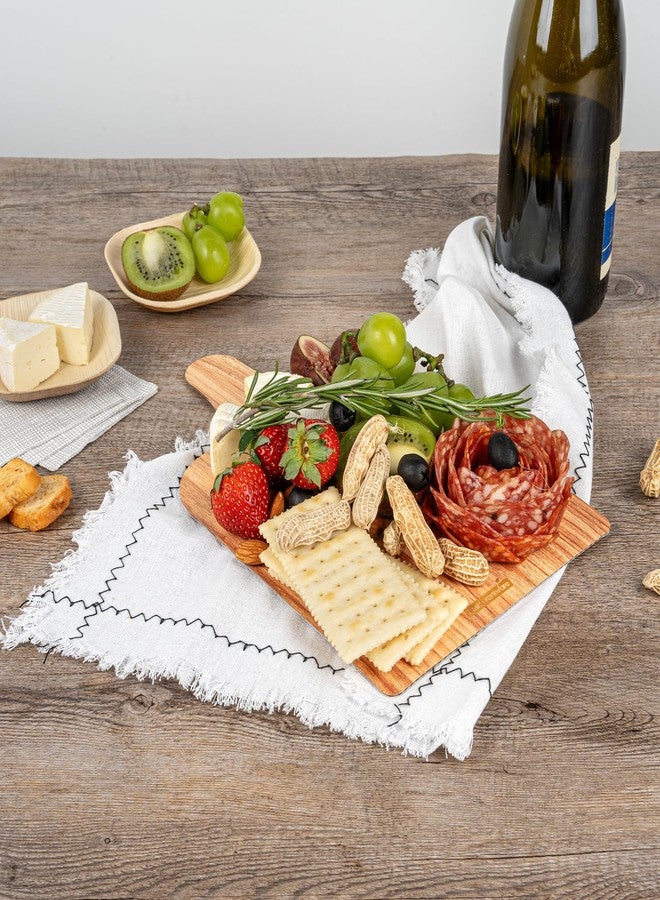 Restaurantware Cater Tek 11.8 x 7 Inch Charcuterie Boards 10 Faux Wood Cheese Boards - WIth Handle Stackable Paper Cardboard Charcuterie Boards Disposable For Serving At Catered Events - Image 4