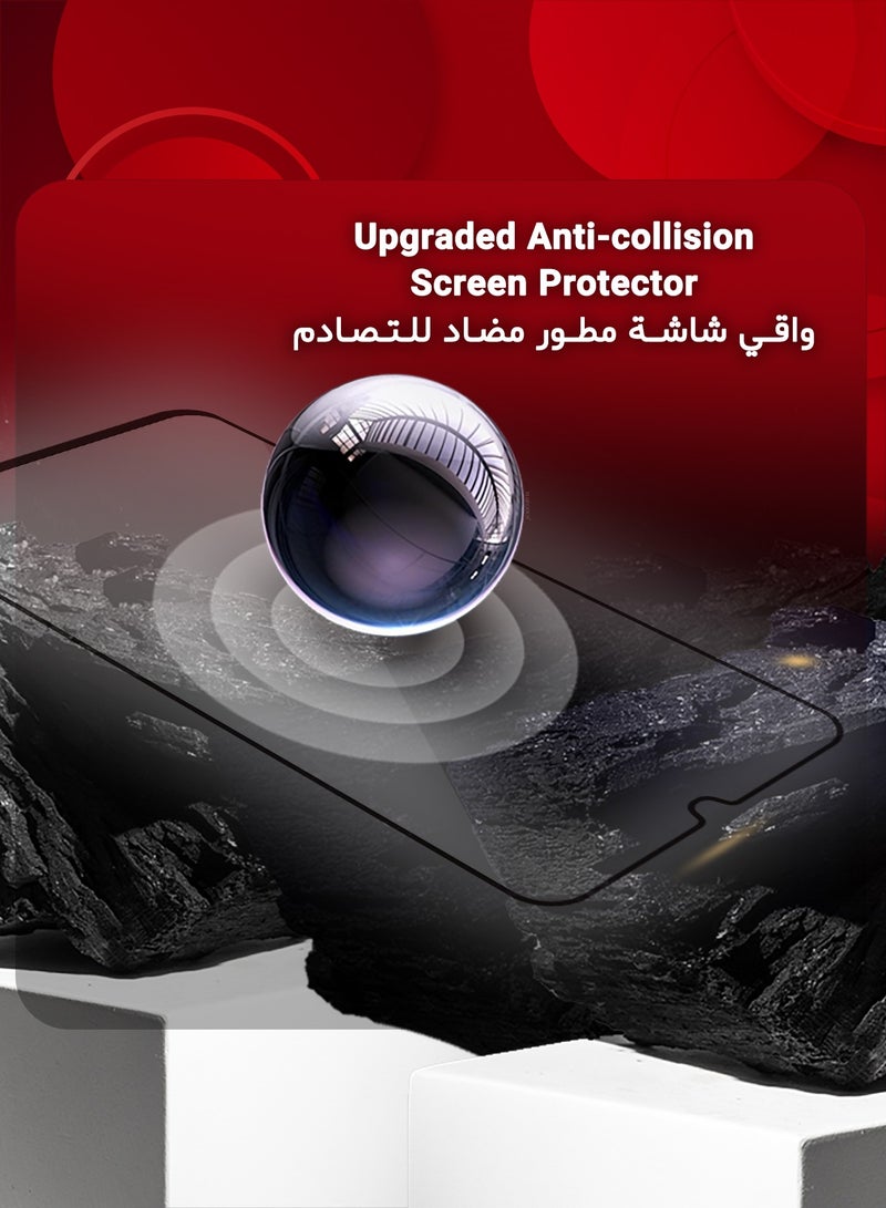 CATANES (for Samsung Galaxy F05) Tempered Glass Screen Protector Edge to Edge Scratch Resistant and Shock Proof / Side Black - Image 4