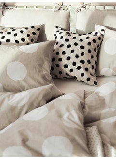 بيوينتي Cushion cover, off-white/dot pattern black, 50x50 cm  - Image 2
