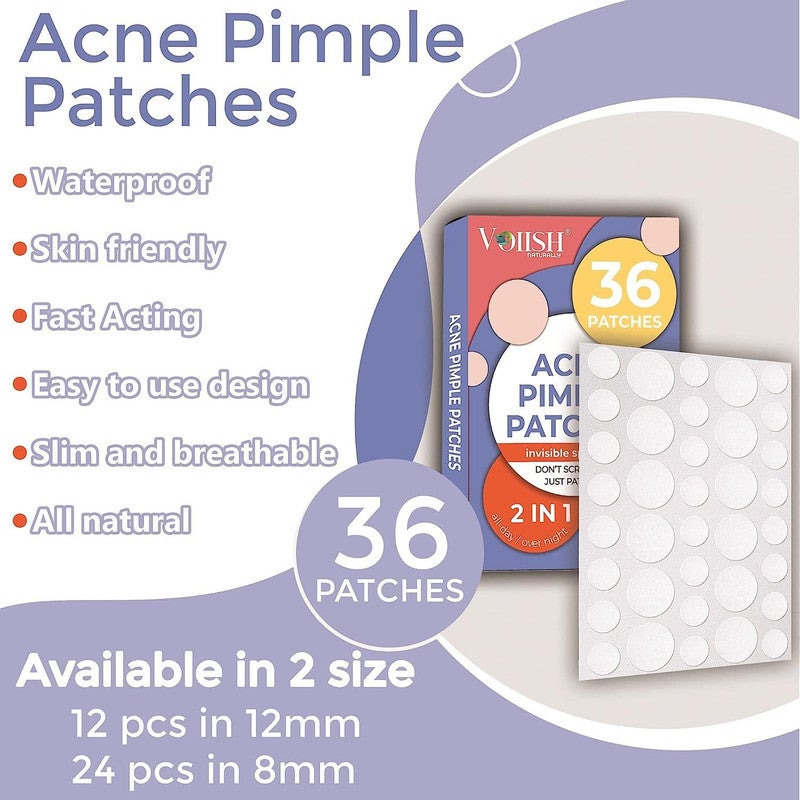 VOIISH Acne Pimple Patches, Pack of 36 for All Skin Types - Image 5
