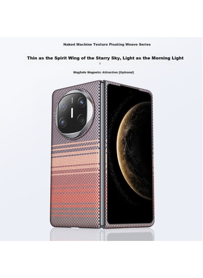 Conga Kevlar Aramid Fiber Protective Case For Huawei Mate X6, Full Coverage Ultra-thin Hard Shell, Shockproof Heat Dissipation Sunset Magnetic Slim Metal Ring Fire Protection Complete Set - Image 1