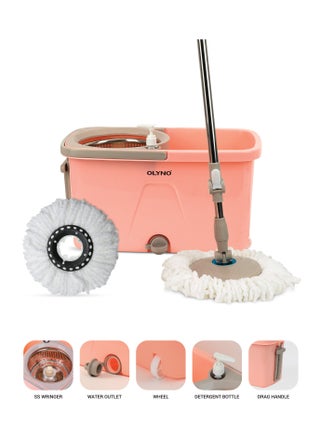 SpinPure 360° Spin Mop With Stainless Steel Wringer | Bonus Microfiber Mop Head, Wheels, Drag Handle, Detergent Bottle, And Water Outlet | For Smooth Effortless Cleaning - pzsku/ZF2E78D23CA01C412D921Z/45/_/1710993737/c8420940-6dc5-43d6-823b-7cbf2c4cb6af