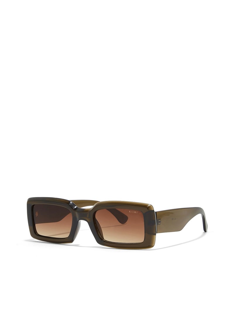 Blackout BlackOut Zen, Women’s Rectangle Sunglasses with UV400 Protection (Green, Brown)  - Image 2