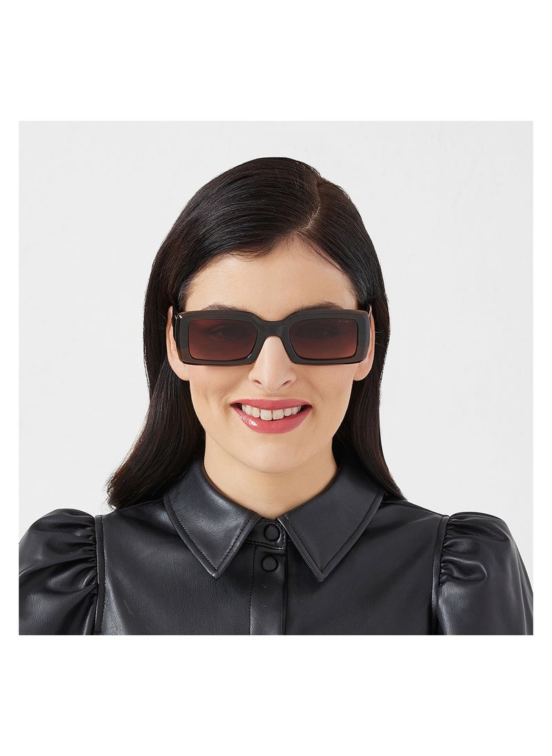 Blackout BlackOut Zen, Women’s Rectangle Sunglasses with UV400 Protection (Green, Brown)  - Image 4