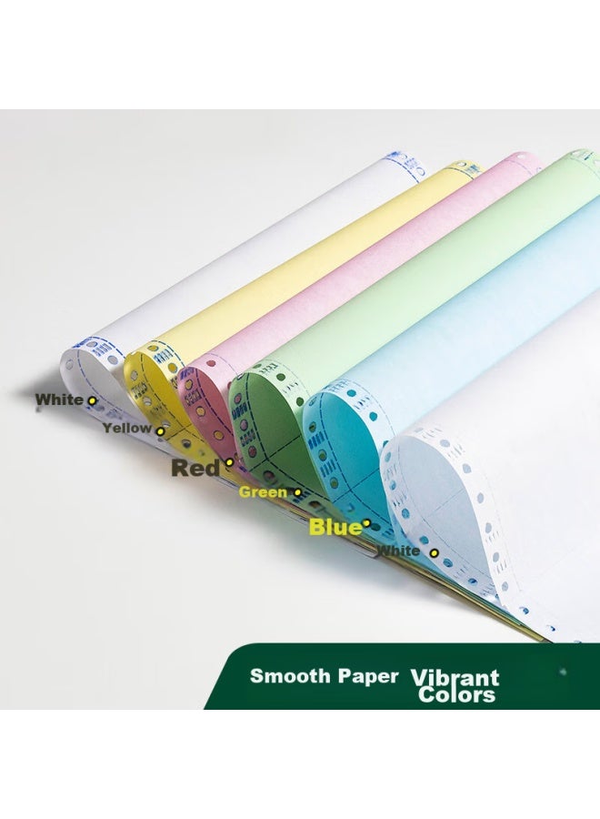 Tianse High-quality Printing Paper, Double-sheet Continuous Form Paper, Colored Perforated Edge Computer Printing Paper, Invoice List Delivery Note - Image 5