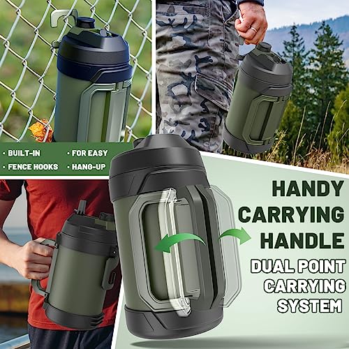 Hydraful 1 gallon water jug, 128 oz Large Insulated Stainless Steel Sports Water Jug, Large Triple Wall Vacuum Insulation Water Bottle-Keeps Cold up to 48 Hrs-Sweat Proof, for Gym, Hiking & Camping - Image 4