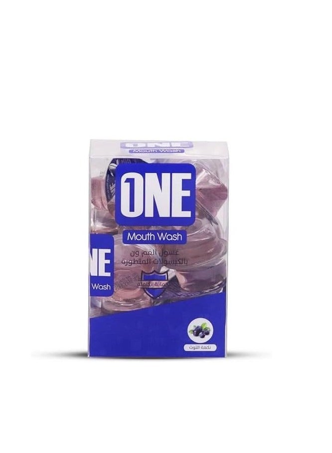 وان غسول الفم برائحة التوت البري من ون، 20 كبسولة × 15 مل - Image 2