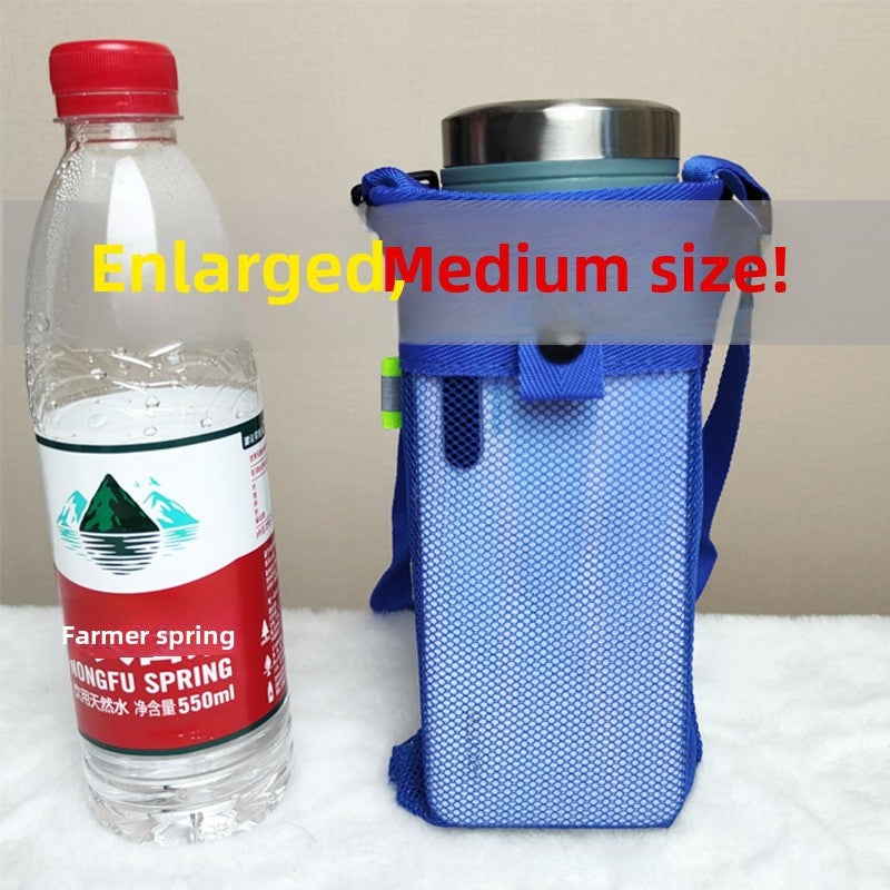 Insulated Cup Sleeve Mesh Pouch Rose Large 