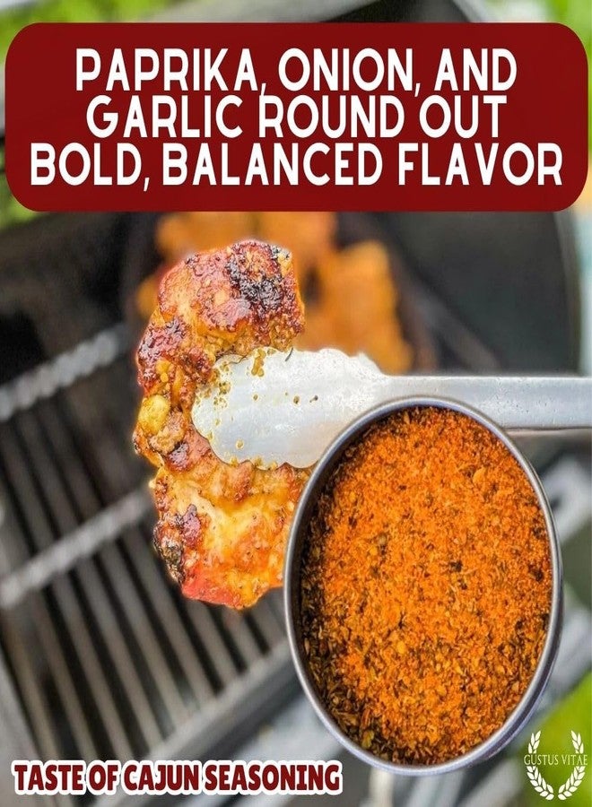 GUSTUS VITAE Taste of Cajun | Gourmet Seasoning | Non GMO, All Natural | Artisanal Spice Blend | Handmade in USA in Small Batches | Ultra Premium Spices & Herb Mix | GLP-1 Friendly | Magnetic Tin | Gustus Vitae | #5 - Image 2