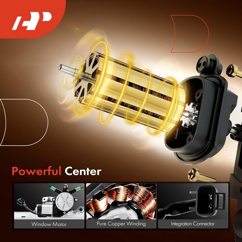 A-Premium Power Window Regulator with Motor for Ford Escape & Mercury Mariner 2001-2007 Front Driver Side - Image 3