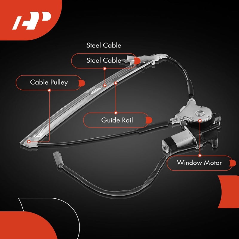 A-Premium Power Window Regulator with Motor for Ford Escape & Mercury Mariner 2001-2007 Front Driver Side - Image 5