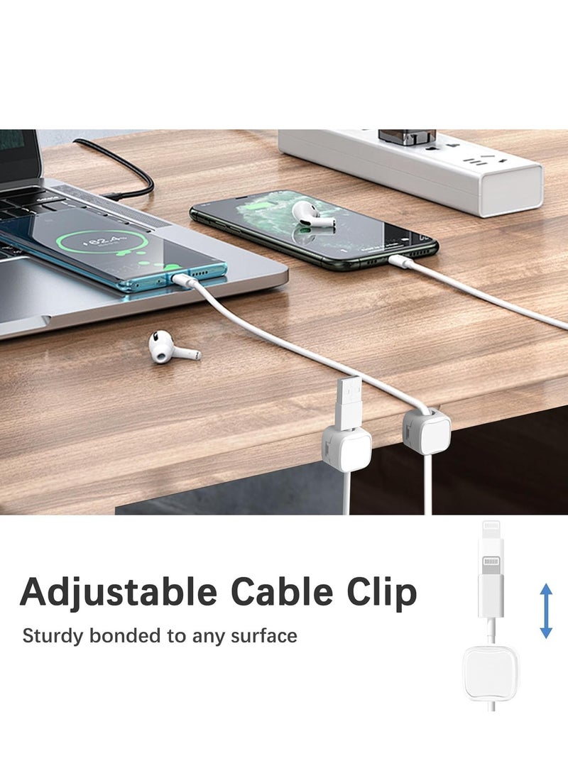 Magnetic Cord Organizer Set, Strong Adhesive and Easy to Open, Organize Charging Cables in Neat Arrangement, Perfect for Office, Home, Car, Bedside Table, Practical Cord Management Solution (6)