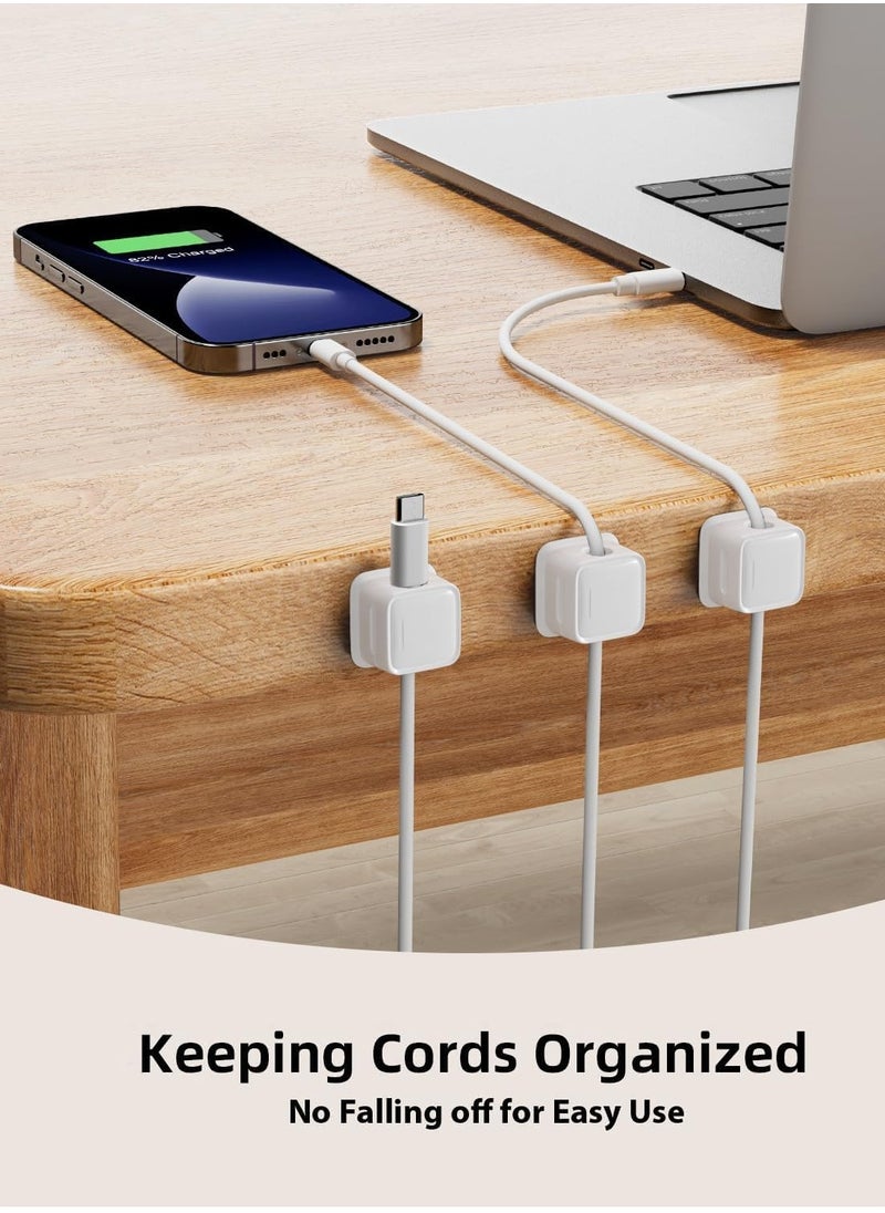 Magnetic Cord Organizer Set, Strong Adhesive and Easy to Open, Organize Charging Cables in Neat Arrangement, Perfect for Office, Home, Car, Bedside Table, Practical Cord Management Solution (6)