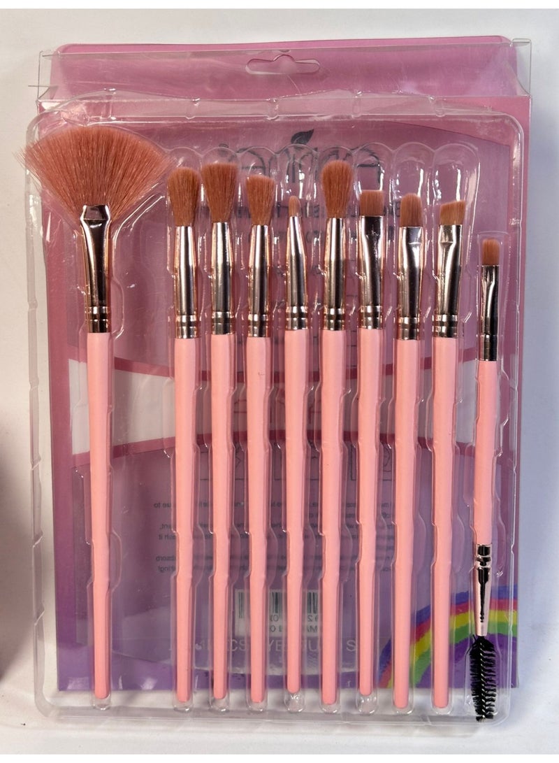 maya accessories Professional Makeup Brush Set for Flawless Makeup Application 10PCS may vary color - Image 4