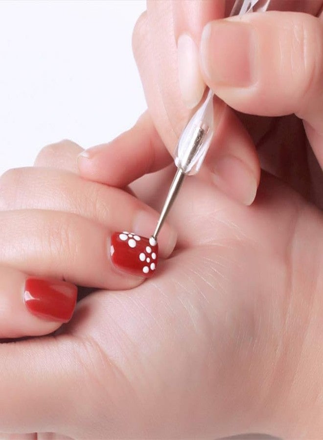 Topfinder 5Pcs 2-Way Nail Art Dotting Tool Set Dual-Ended Dotting Pens for Manicure, Painting, Dot Designs, Marble Effects & DIY Nail Art Decoration - Image 4