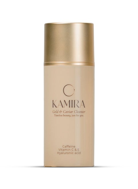 Kamira 24K Gold and Caviar Face Cleanser – Hydrating and Rejuvenating Cleanser for Youthful, Radiant Skin Reduces Fine Lines and Wrinkles, 100ml
