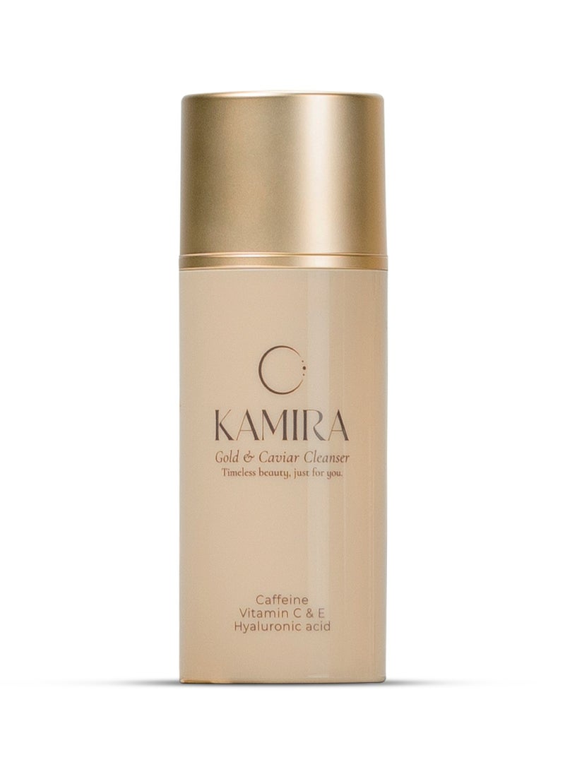 KAMIRA - Kamira 24K Gold and Caviar Face Cleanser – Hydrating and Rejuvenating Cleanser for Youthful, Radiant Skin Reduces Fine Lines and Wrinkles, 100ml - Image 1