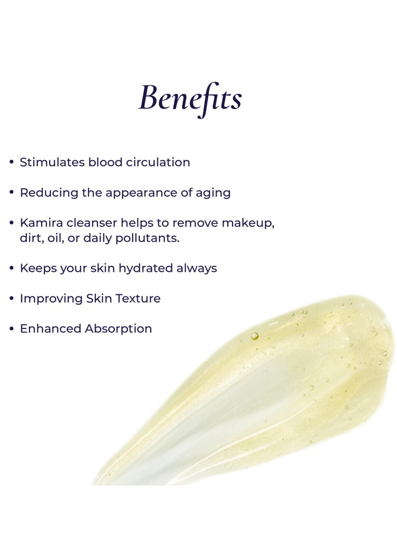 KAMIRA - Kamira 24K Gold and Caviar Face Cleanser – Hydrating and Rejuvenating Cleanser for Youthful, Radiant Skin Reduces Fine Lines and Wrinkles, 100ml - Image 1