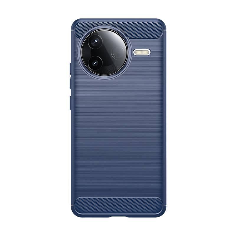 MS Silicone Protective Case for Redmi Note 14 with Shockproof and Drop Protection plus Shockproof plus Full Coverage plus Carbon Fiber Texture in Cyan - Image 1