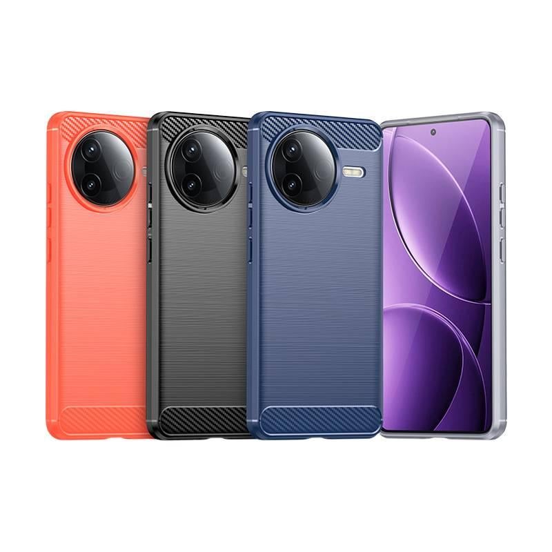 MS Silicone Protective Case for Redmi Note 14 with Shockproof and Drop Protection plus Shockproof plus Full Coverage plus Carbon Fiber Texture in Cyan - Image 2