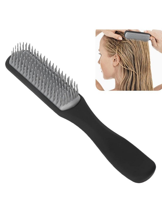 Hearts Hair Brush|Flexible Bristles Brush|Hair Brush With Paddle|Straightens & Detangles Hair Brush|Suitable For All Hair Types|Hair Brush Styling Hair|Small|Set Of 2|Black & Purple - Image 3