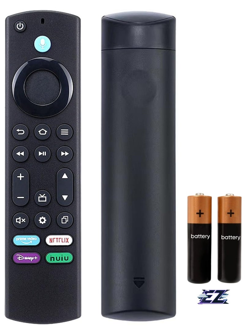 ELTRAZONE Replacement Voice Remote for Insignia, Toshiba or Pioneer Smart TVs, Requires Compatible Fire Smart TV Remote Control Fit AMZ Smart TVs Stick Lite, Smart TVs Stick 4K, Smart TVs with Battery - Image 1