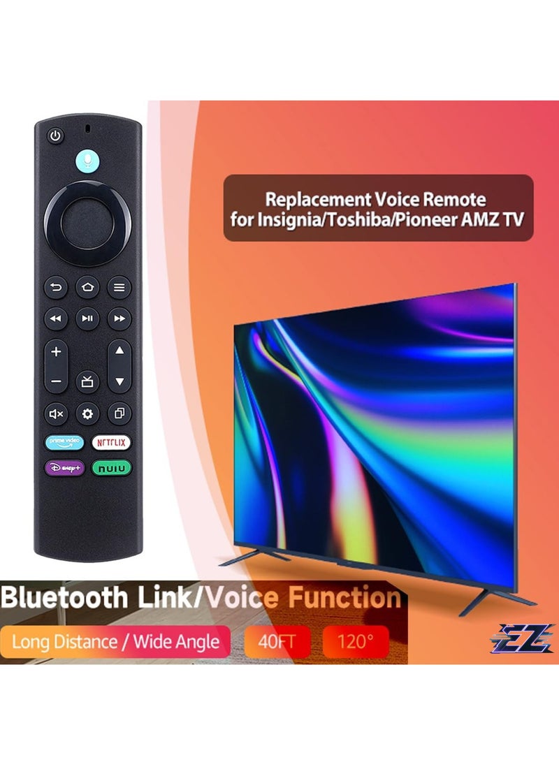ELTRAZONE Replacement Voice Remote for Insignia, Toshiba or Pioneer Smart TVs, Requires Compatible Fire Smart TV Remote Control Fit AMZ Smart TVs Stick Lite, Smart TVs Stick 4K, Smart TVs with Battery - Image 2