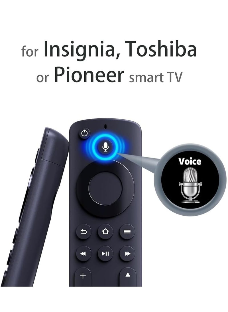 ELTRAZONE Replacement Voice Remote for Insignia, Toshiba or Pioneer Smart TVs, Requires Compatible Fire Smart TV Remote Control Fit AMZ Smart TVs Stick Lite, Smart TVs Stick 4K, Smart TVs with Battery - Image 3