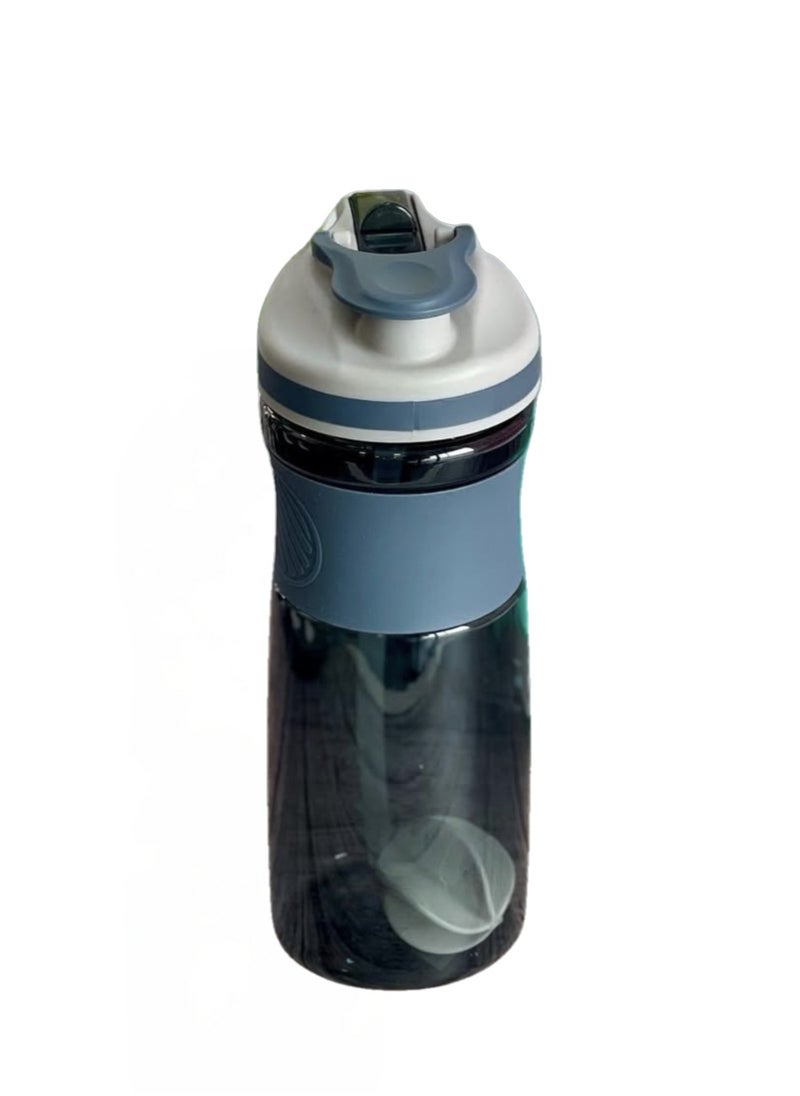 VIO - Gym Shaker Bottle 800 ML 100% Leakproof Stylish Dual Straw Sipper Bottle with Mixer Ball for Protein BPA Free Material Sports Water Bottle For Adults Kids with Supplement Stirring Ball Drinking Cup for Fitness Exercise Yoga Sports Gym Men Women - Image 1