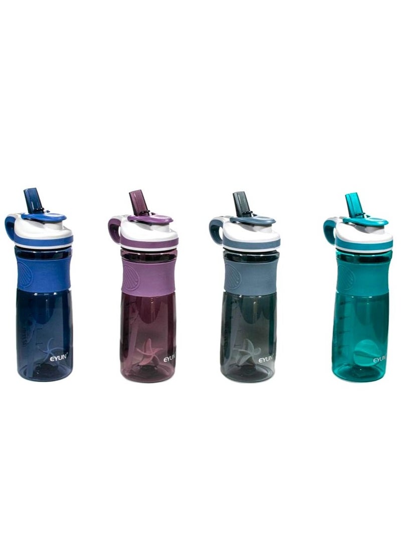 VIO - Gym Shaker Bottle 800 ML 100% Leakproof Stylish Dual Straw Sipper Bottle with Mixer Ball for Protein BPA Free Material Sports Water Bottle For Adults Kids with Supplement Stirring Ball Drinking Cup for Fitness Exercise Yoga Sports Gym Men Women - Image 1