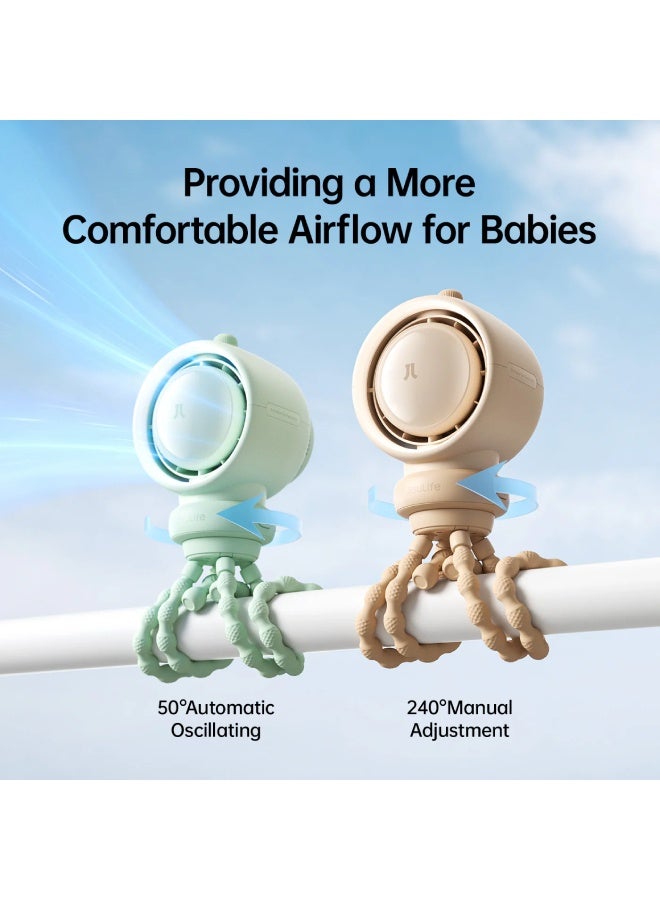 جيسيو لايف مروحة عربة الأطفال Life2 4000 مللي أمبير - بني - Image 4