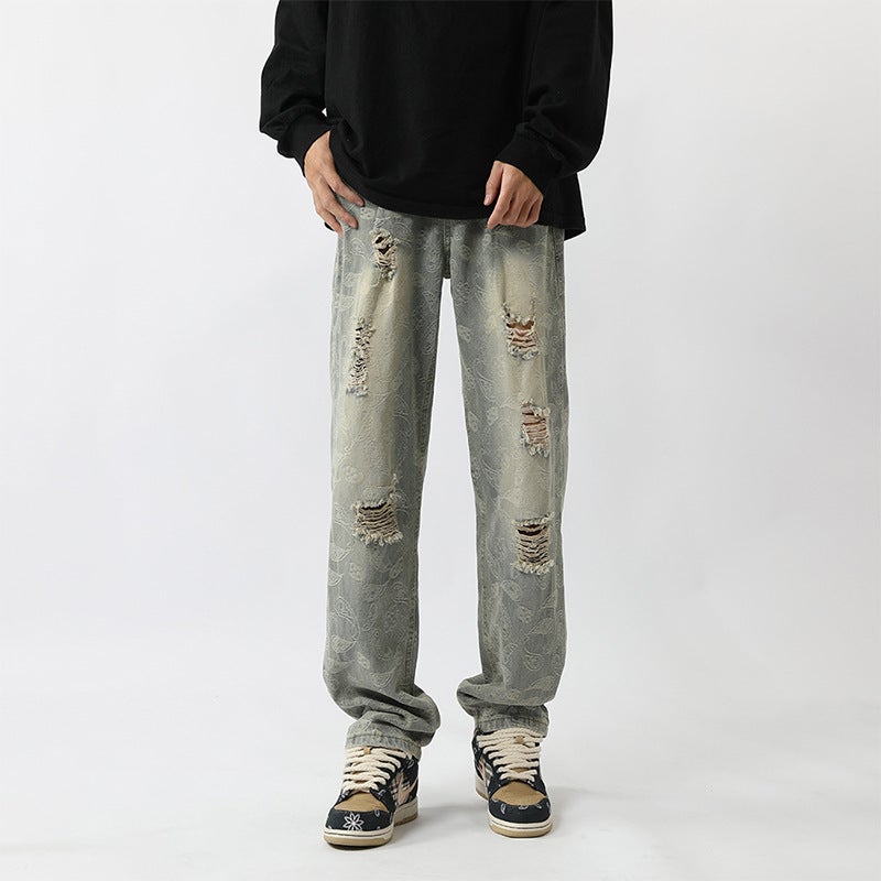 Unisex Classic Denim Jeans Loose Fit Daily Outdoor Wear - Image 1