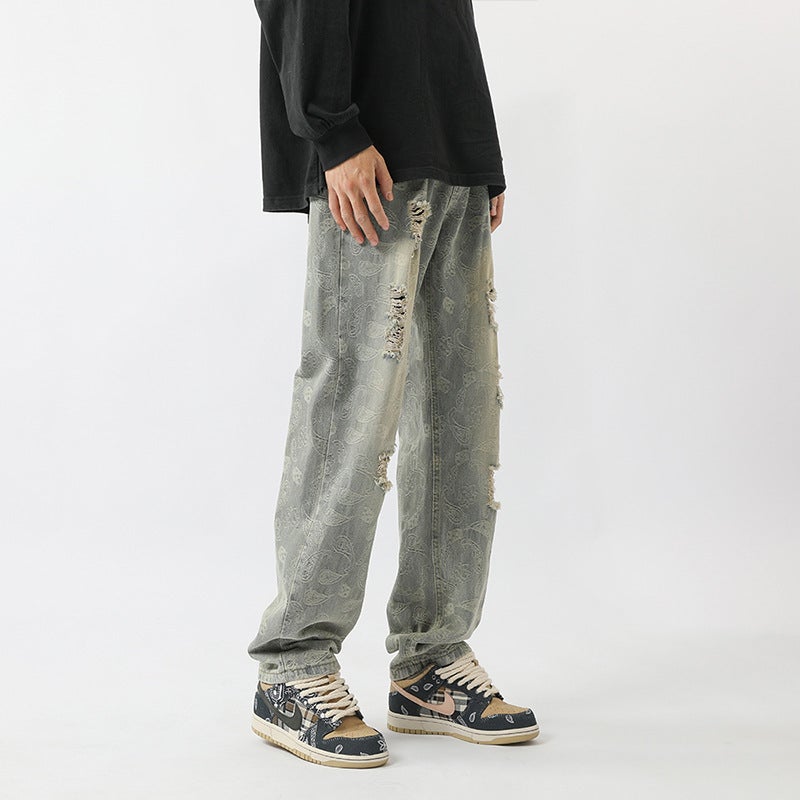 Unisex Classic Denim Jeans Loose Fit Daily Outdoor Wear - Image 3