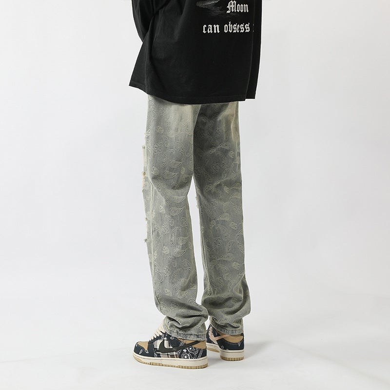 Unisex Classic Denim Jeans Loose Fit Daily Outdoor Wear - Image 5