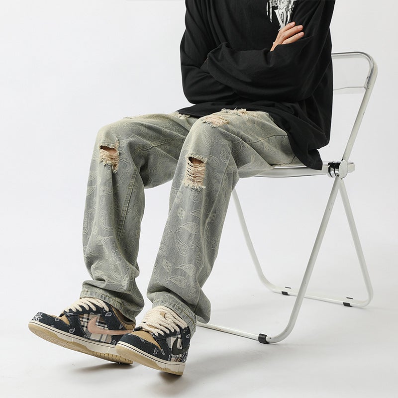 Unisex Classic Denim Jeans Loose Fit Daily Outdoor Wear - Image 4