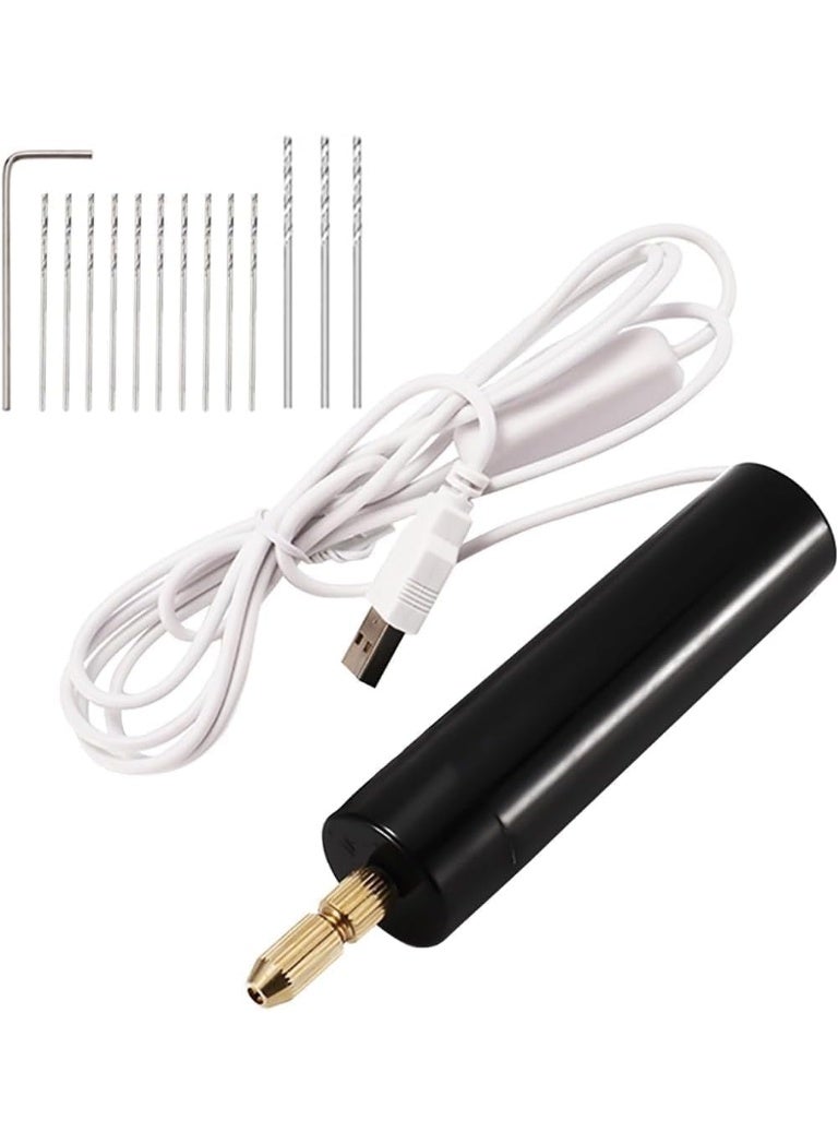 مجموعة مثقاب يدوي كهربائي مع لقم متعددة لصناعة الإيبوكسي والإكسسوارات والأعمال اليدوية - Image 1