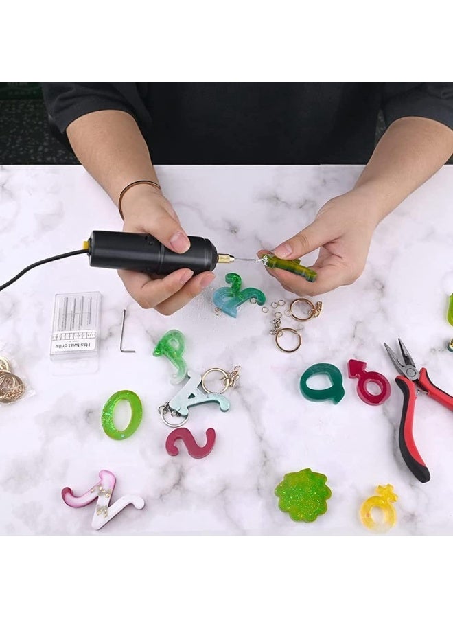 مجموعة مثقاب يدوي كهربائي مع لقم متعددة لصناعة الإيبوكسي والإكسسوارات والأعمال اليدوية - Image 2