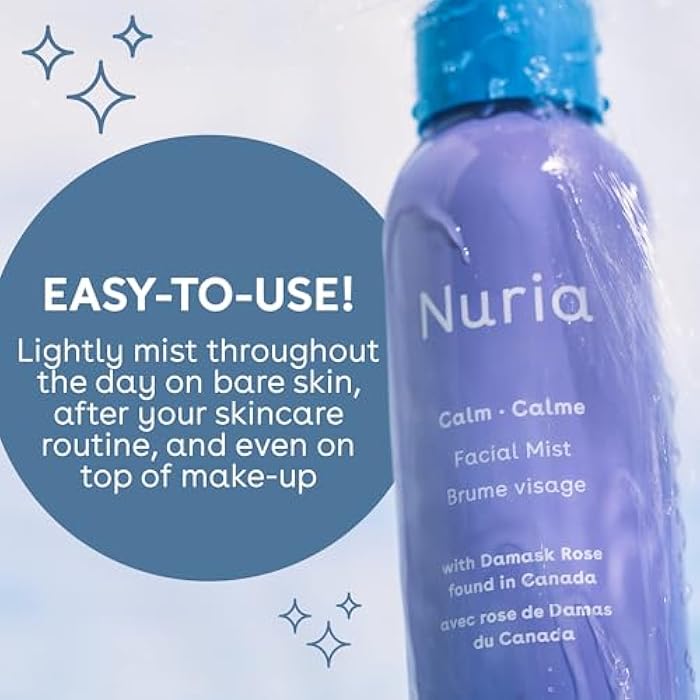 Nuria - Calm Facial Mist, Fragrance-Free Damask Rose Water Spray for Face, Face Mist Spray with Marigold Extract, Oat, and Glycerin, 120mL/4.1 fl oz - Image 5