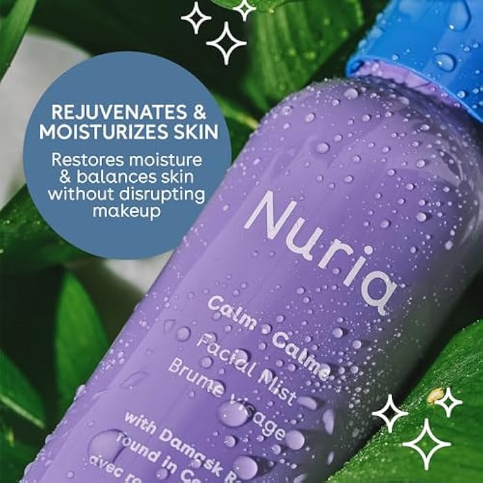 Nuria - Calm Facial Mist, Fragrance-Free Damask Rose Water Spray for Face, Face Mist Spray with Marigold Extract, Oat, and Glycerin, 120mL/4.1 fl oz - Image 2