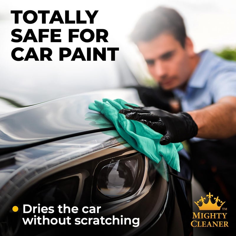 Mighty Cleaner Premium 2pk +1 Free Shammy Cloth for Car Drying - 26"x17" - Super Absorbent Chamois Towel - Scratch-Free, Reusable & Soft Wash Cloth - Car Drying Towels - Image 3