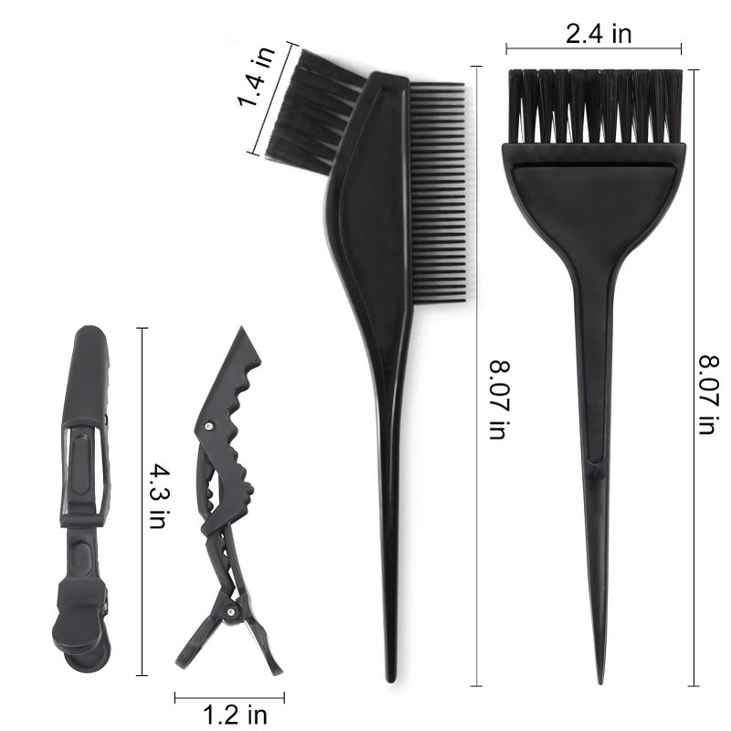Yexixsr 5Pcs Professional Salon Hair Coloring Dyeing Kit, Hair Bleach Dit Hair Coloring Products with Hair Dye Brush, Hair Color Bowl, Hair Clips - Image 5
