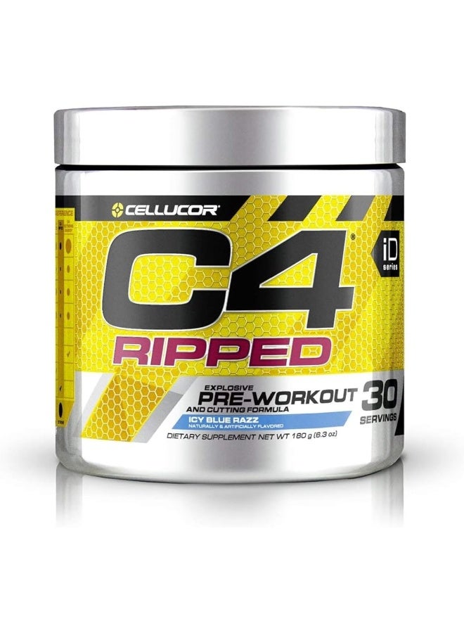 CELLUCOR سيلكور C4 ريبيد إكسبلوسيف بري-وورك آوت - نكهة الأزرق الجليدي - 30 حصة - Image 1