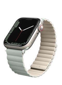 Uniq 45/42/44/49mm Reversible Apple Watch Strap, UNIQ Revix Moss GreenTan  - Image 4