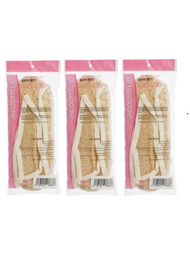 3pcs Egyptian Loofah Bath Mitt - Image 1