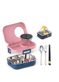 Wooden Twist Raafi Stainless Steel Tiffin Box Lunch Box Kids Adults With Cutlery Insulated Bag  - Image 1